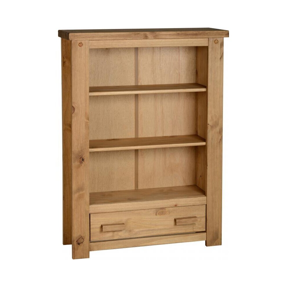 Seconique Tortilla 1 Drawer Bookcase - Distressed Waxed Pine