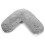 (Silver , V Pillow with Case) Teddy Cuddles V Shape Pillow Case For Support 1