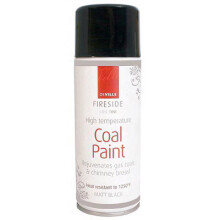 Matt Black Stove Coal & BBQ Paint 400ml Aerosol