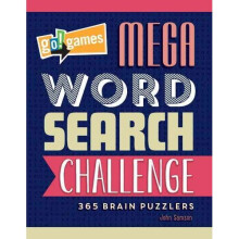Go!games Mega Word Search Challenge - Paperback with 365 Themed Puzzles (Pop Culture, Capitals, G-Words) for All Ages