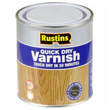 Rustins Quick Dry Coloured Varnish Satin Dark Oak 500ml