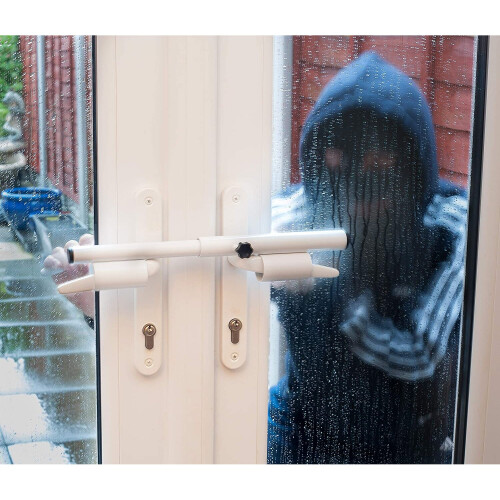Door Security Lock Now Under Patio White simply slides over the handle 2