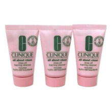 Clinique All About Clean Rinse-Off Foaming Cleanser Mousse 90ml (3 x 30ml) – Cream-Mousse Purifying Cleanser for Oily Skin