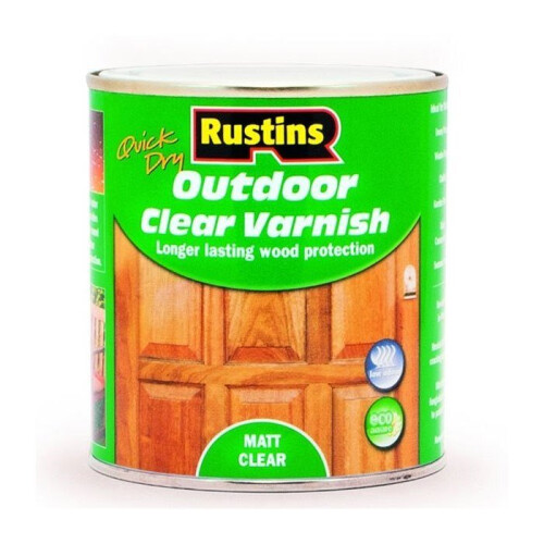 Rustins Rustins Quick Dry Outdoor Clear Varnish Matt 1 Litre