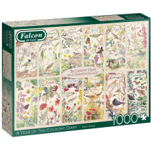 Jumbo Falcon de luxe A Year of The Country Diary 1,000 Piece Puzzle