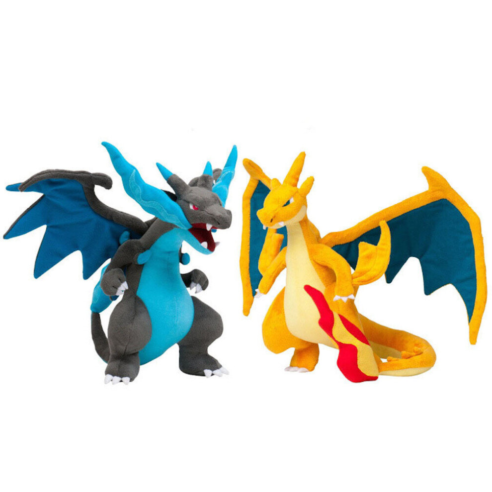 2pcs XY Charizard Mage Evolution Dragon Plush Toy Doll 23cm