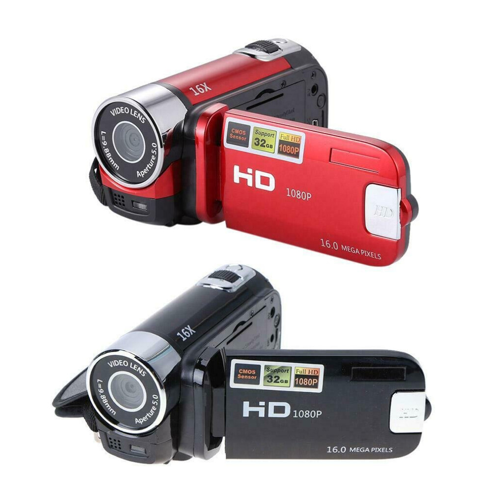 Eranpo ( Uk Plug) Digital Video Camera Full Hd 1080P 32Gb 16X Zoom Mini Camcorder Dv Camera Black