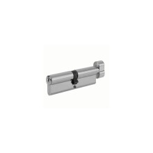 (Chipboard Screws, 35:10:35 (80mm)) Yale 6 Pin Euro Turn Cylinder Lock - 35:10:35 (80mm) - Satin Nickel Plated