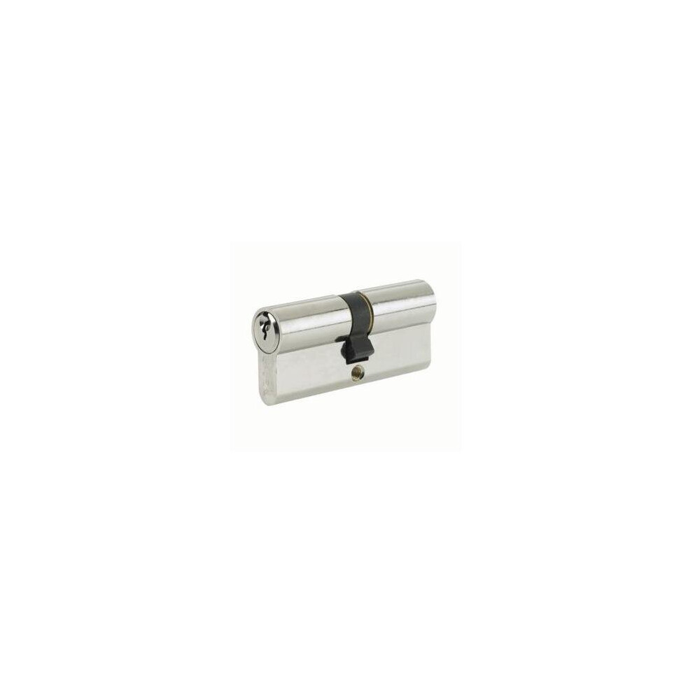 (Chipboard Screws, 40:10:50 (100mm)) Yale 6 Pin Euro Double Cylinder Lock - 40:10:50 (100mm) - Satin Nickel Plated