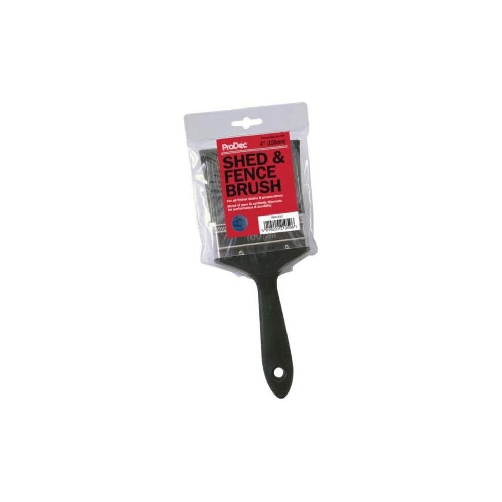Prodec 4" Flat Paint Brush For Sheds & Fences