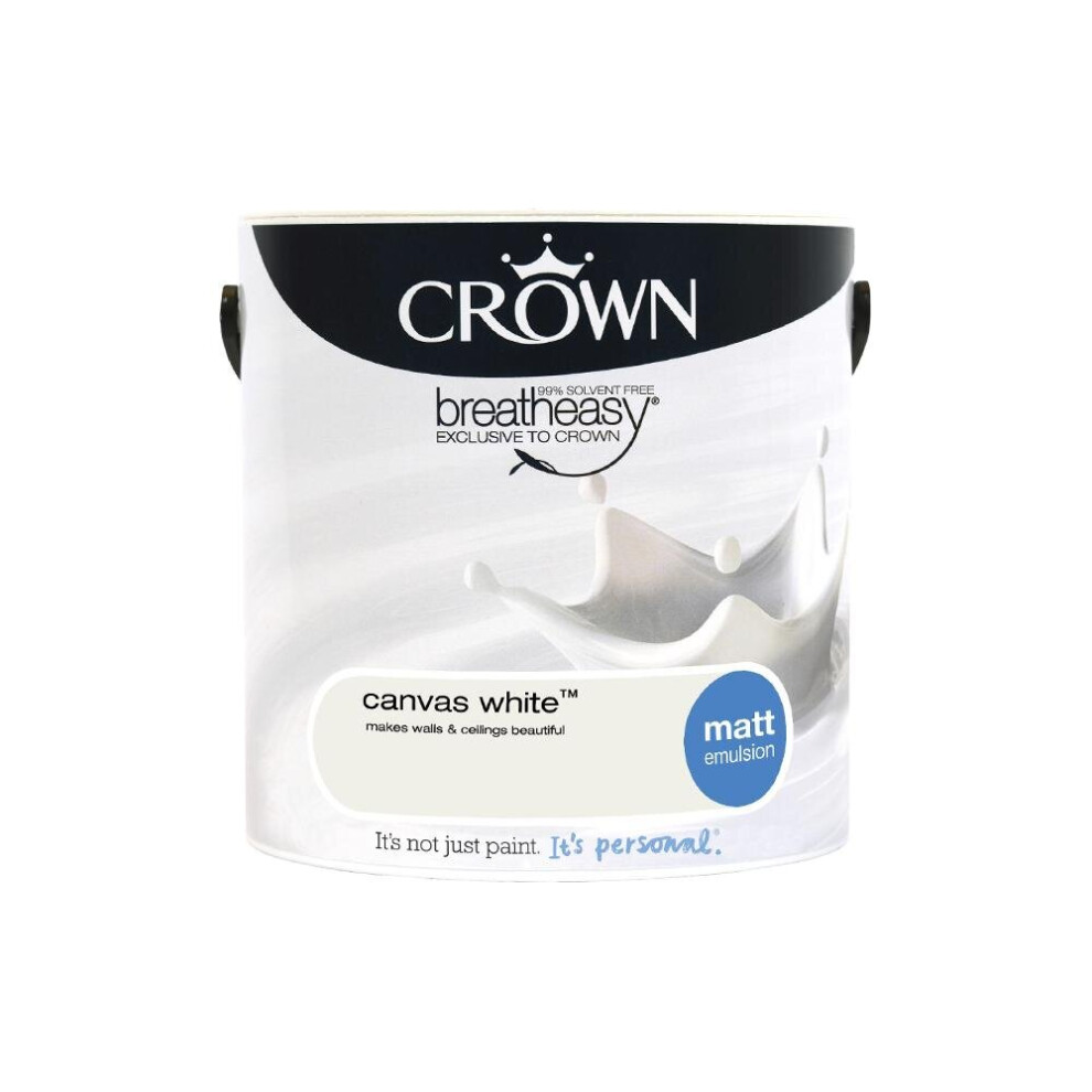 Crown (Canvas 2.5L) Matt Breatheasy Solvent Free - Smoked Glass - 2.5L White