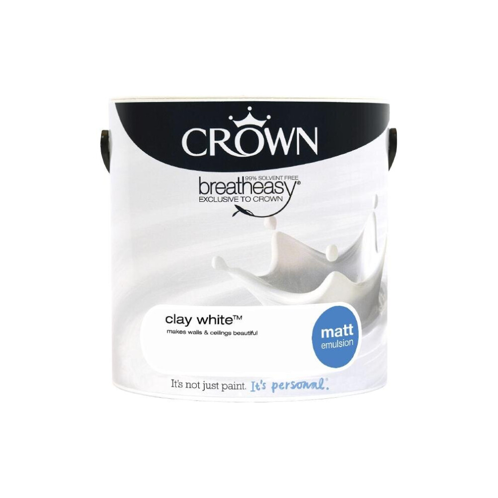Crown (Clay 2.5L) Matt Breatheasy Solvent Free - Smoked Glass - 2.5L White