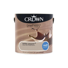 (White Pepper, 2.5L) Crown Matt Breatheasy Solvent Free - Smoked Glass - 2.5L