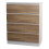 Skagen (White/Oak) 4 Drawer Wooden Bedroom Chest Cabinet No Handles 1