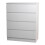 Skagen (White) 4 Drawer Wooden Bedroom Chest Cabinet No Handles 1