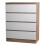 Skagen (Brown/White) 4 Drawer Wooden Bedroom Chest Cabinet No Handles 1