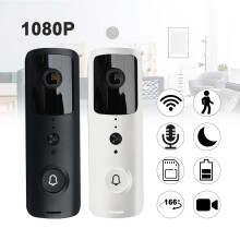 (Black) Wireless Video Doorbell Security Camera Bell