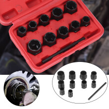 11x Nut Bolt Stud Extractor Twist Socket Locking Wheel Removers Socket