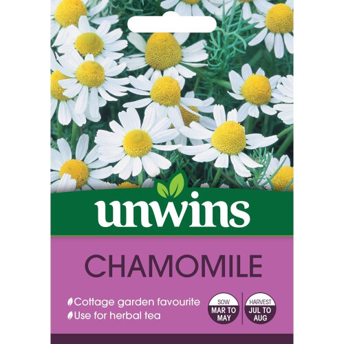 Unwins Grow Your Own Chamomile Herb Seeds - Pleasantly Scented, Ideal for Tea, Easy to Grow, 700 Seeds