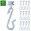 (48 per pack) Shower Curtain Hooks Fits Glider Rail Tracks WHITE 1