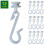 (12 per pack) Shower Curtain Hooks Fits Glider Rail Tracks WHITE 1