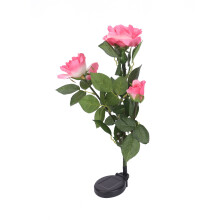 (Pink ) LED Power Flower Lamp Party Solar Rose Lights