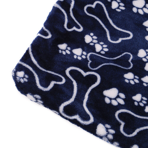 (Blue Bones) Large Indestructible Dog Bed Warm Plush Cushion 1
