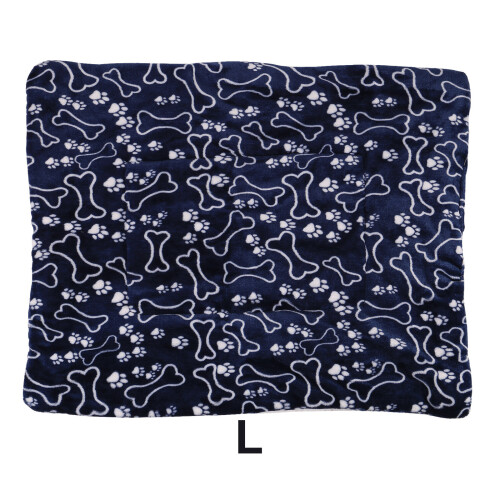 (Blue Bones) Large Indestructible Dog Bed Warm Plush Cushion
