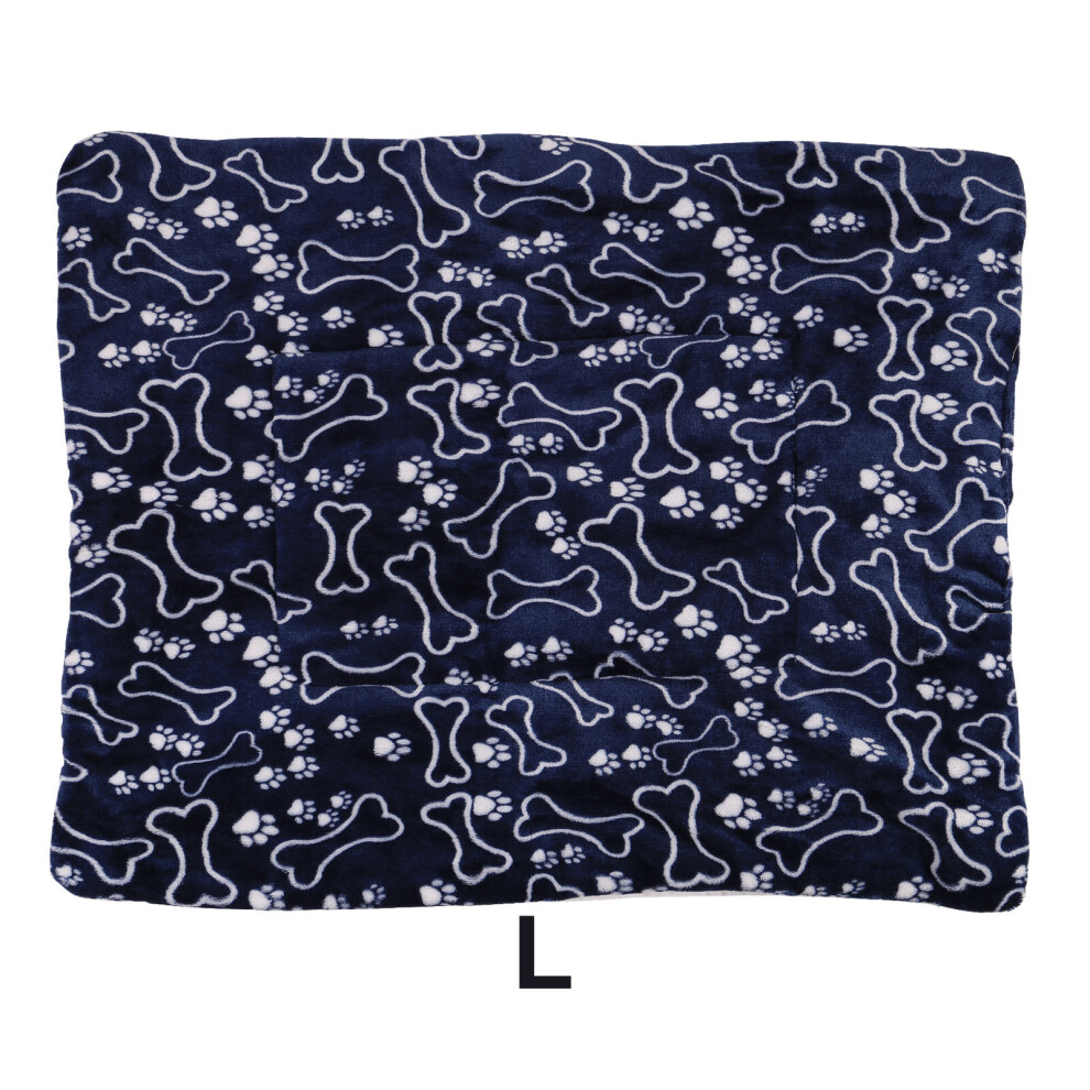 (Blue Bones) Large Indestructible Dog Bed Warm Plush Cushion