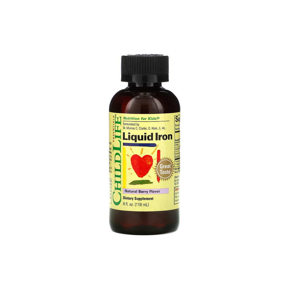 Childlife , Liquid Iron, Natural Berry Flavor, 4 Fl Oz (118 Ml)
