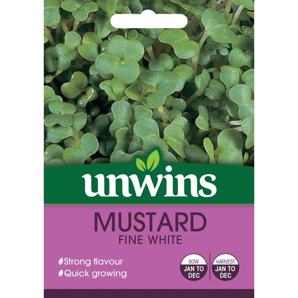 Unwins Grow Your Own Fine White Mustard Herb Seeds