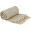 Herringbone Throw 90x100" Natural Recycled Cotton Blanket Throwover 1