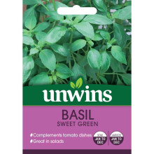 Unwins Grow Your Own Sweet Green Basil Herb Seeds