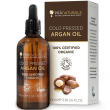 PraNaturals 100% Pure Organic Argan Oil Cold Pressed Moroccan Hair Body 100ml