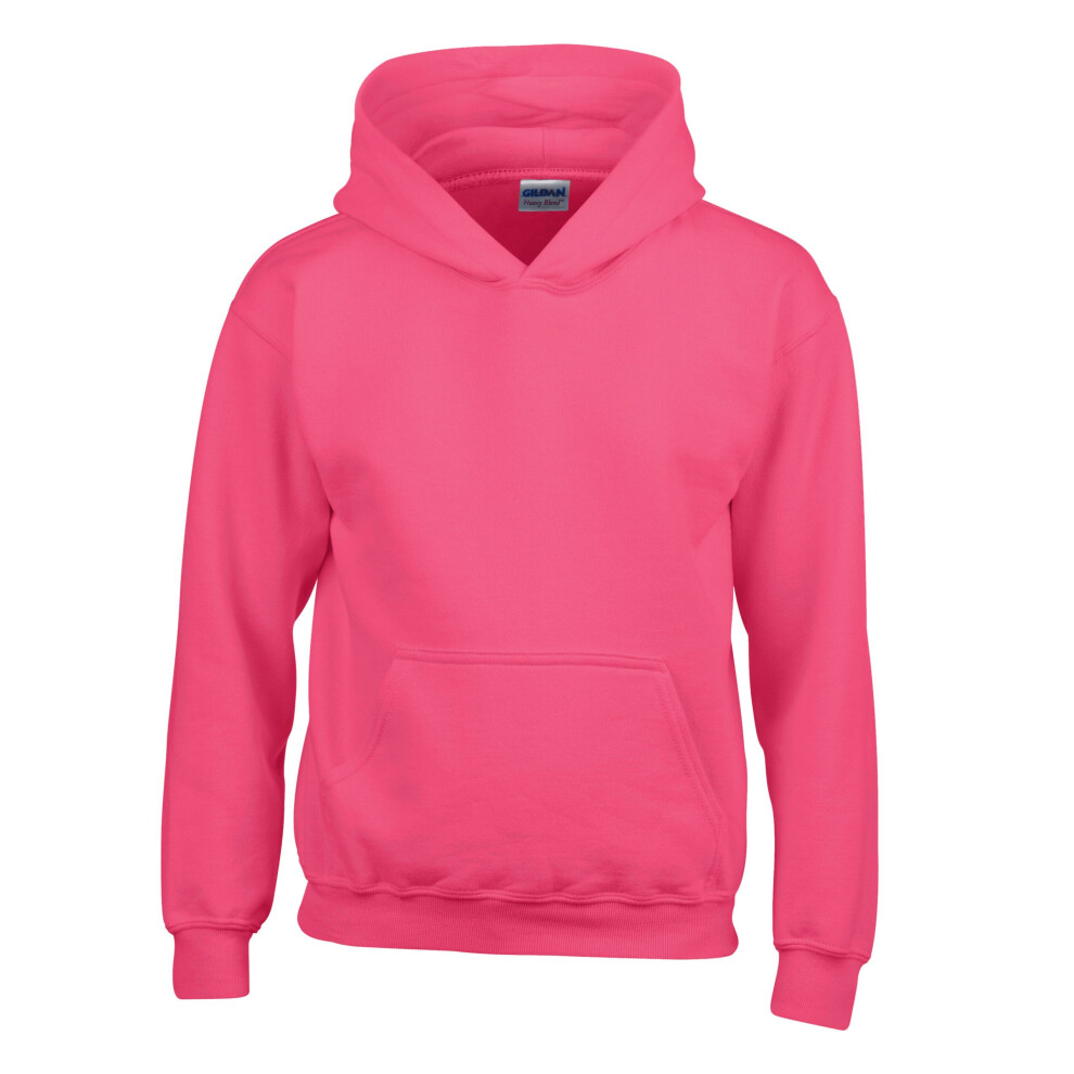 Gildan (Heliconia, Xl) Childrens Hooded Sweatshirt Pink