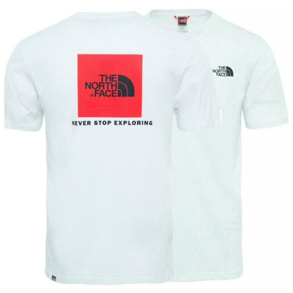 (White, 2XL) The North Face Red Box Celebration Mens T Shirt