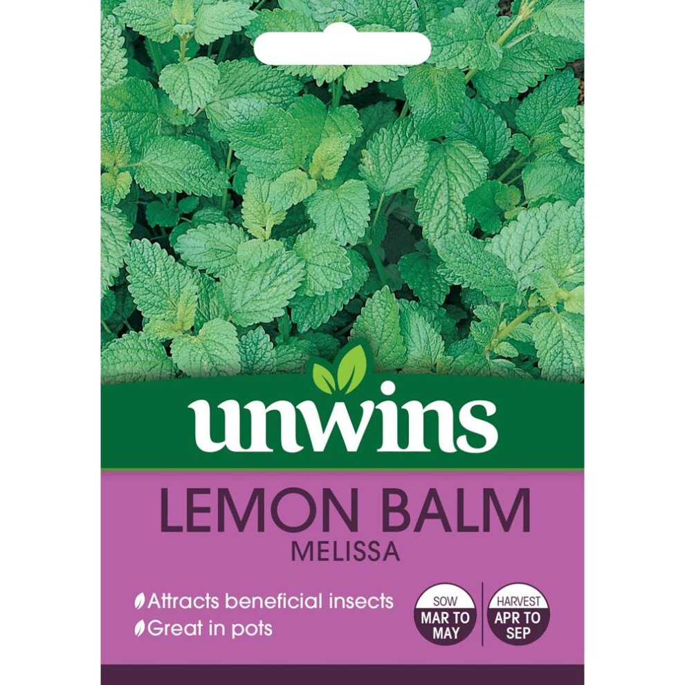 Unwins Grow Your Own Melissa Lemon Balm Herb Seeds