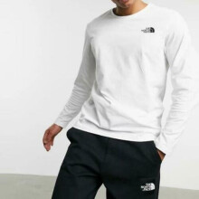 (White, S) The North Face Mens Long Sleeve Crew Neck T Shirt