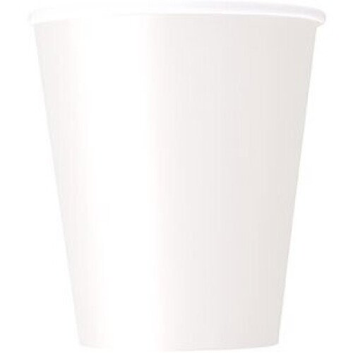 8 white cardboard cups 210 ml