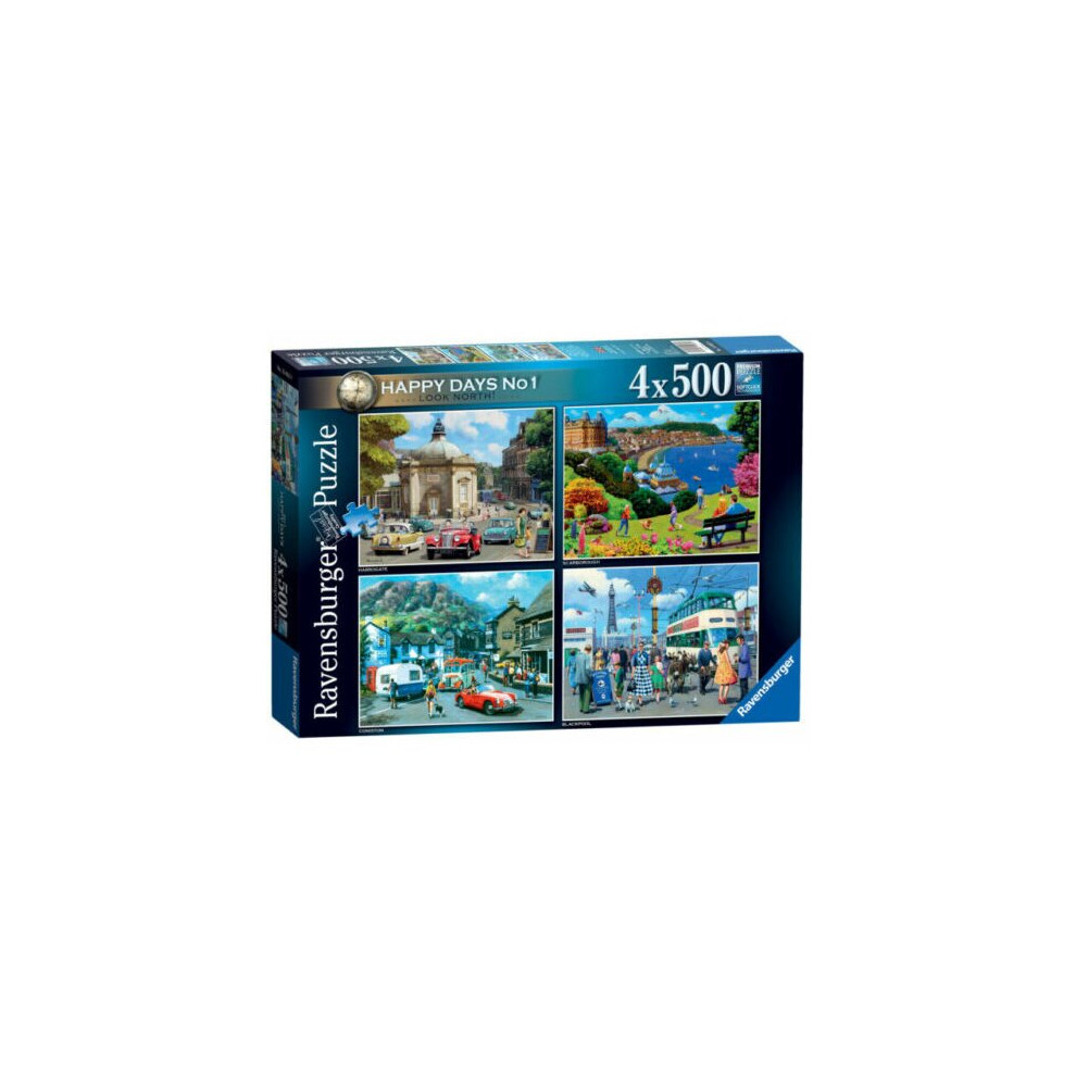 Ravensburger Happy Days No.1, Look North! 4X500 Piece Jigsaw Puzzles