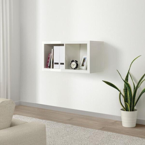 New Ikea KALLAX Shelving unit, high-gloss white 77x42 cm 1