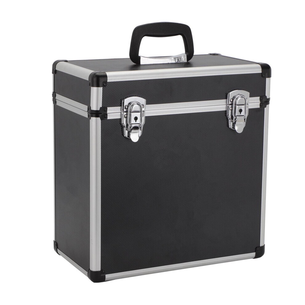 (Black) 12" Lp Vinyl Record Album Dj Carry Storage Cases Black