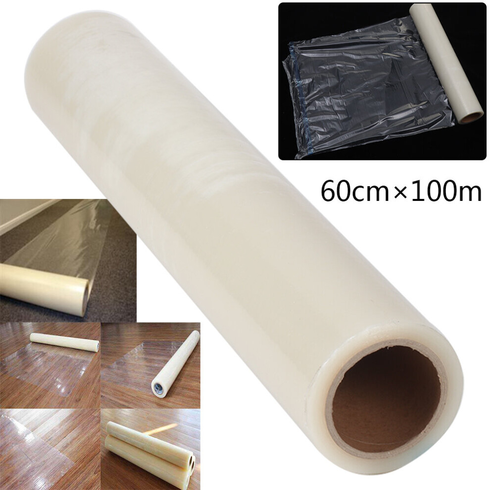 (10 PCS) 100M Carpet Floor Protector Self Adhesive Clear Roll Protector Cover Dust Film