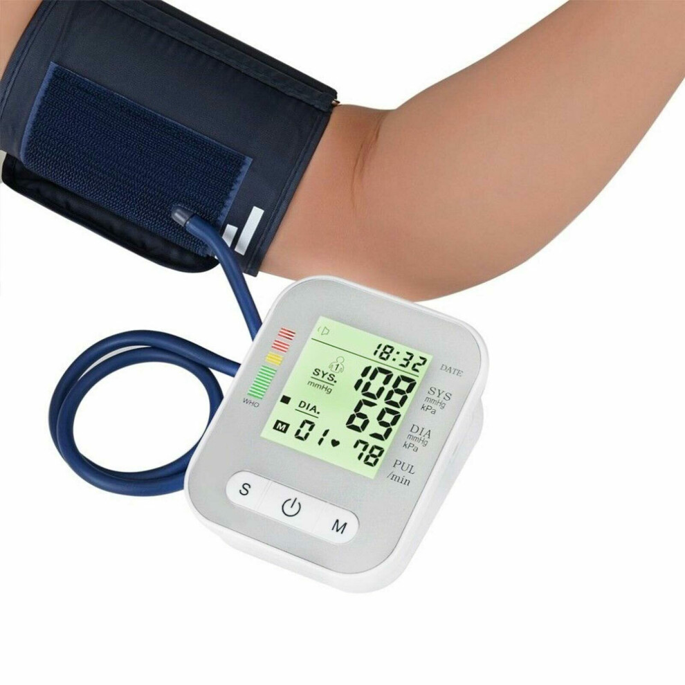 Nutblend Digital Upper Arm Blood Pressure Monitor Meter Intelligent Upper Arm Automatic Bp
