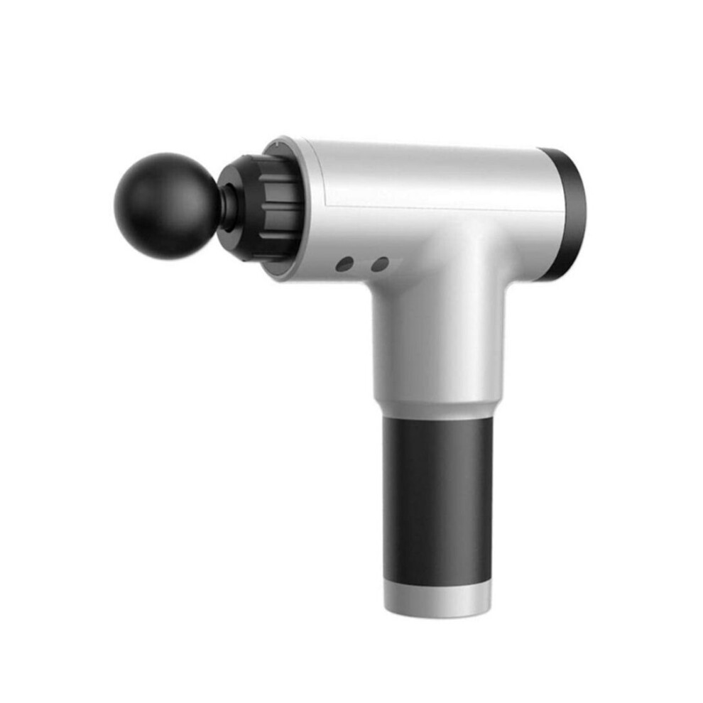Fascial Gun Muscle Massager With Accessories Silver/Black 24centimeter