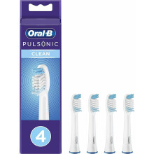 Oral-B Pulsonic Clean Replacement Toothbrush Heads (SR32C4) – Pack of 4, Gentle sound tech for plaque removal, compatible with all Pulsonic brushes