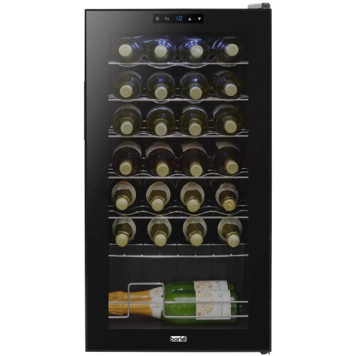 Dellonda Baridi 28 Bottle Wine Cooler, Fridge, Touch Screen Controls, LED, Energy Class B - Black