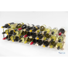 Classic 20 /30 bottle cupboard top pine wood and galvanised metal wine rack ready assembled