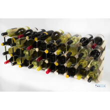 Classic 30/40 bottle cupboard top pine wood and galvanised metal wine rack ready assembled