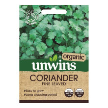 Unwins Grow Your Own Organic Fine Leaved Coriander Herb Seeds